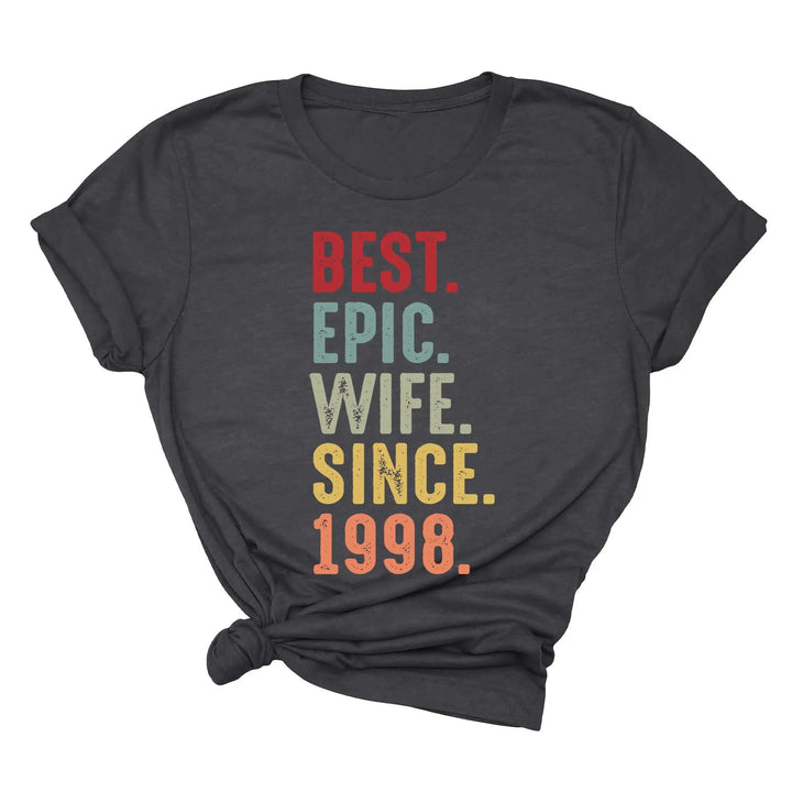 Just Married Shirt - Personalized 25th Wedding Anniversary Gift Tee Shirtprintingcenter