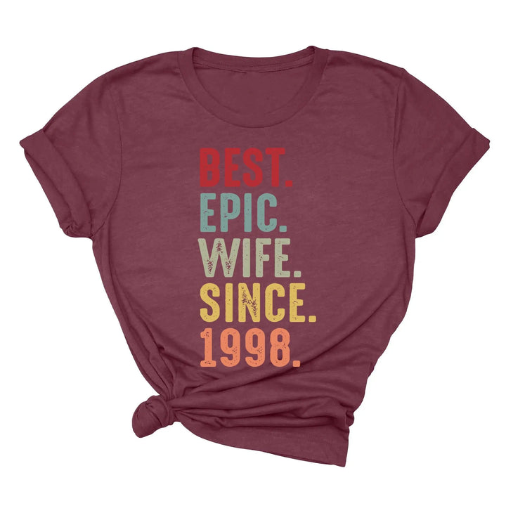 Just Married Shirt - Personalized 25th Wedding Anniversary Gift Tee Shirtprintingcenter