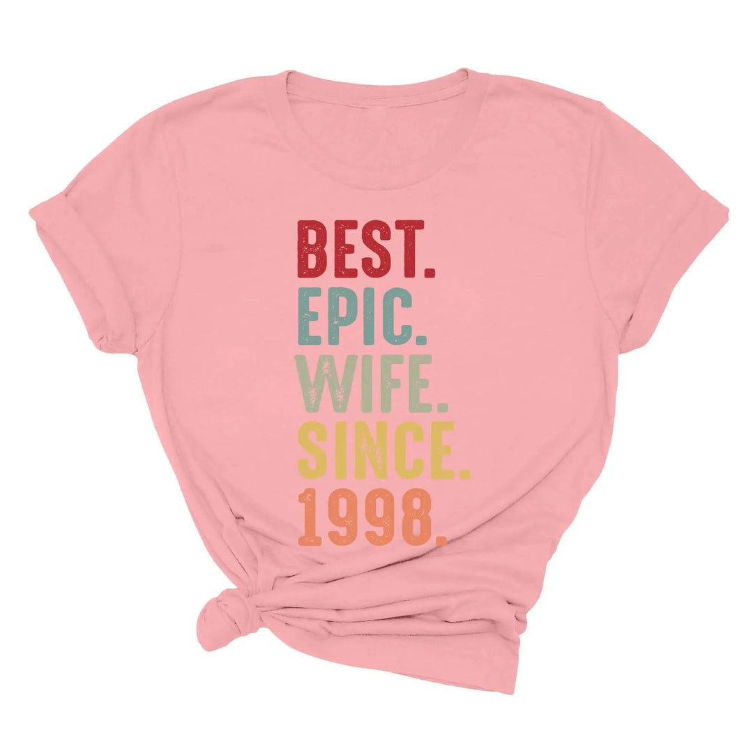 Just Married Shirt - Personalized 25th Wedding Anniversary Gift Tee Shirtprintingcenter