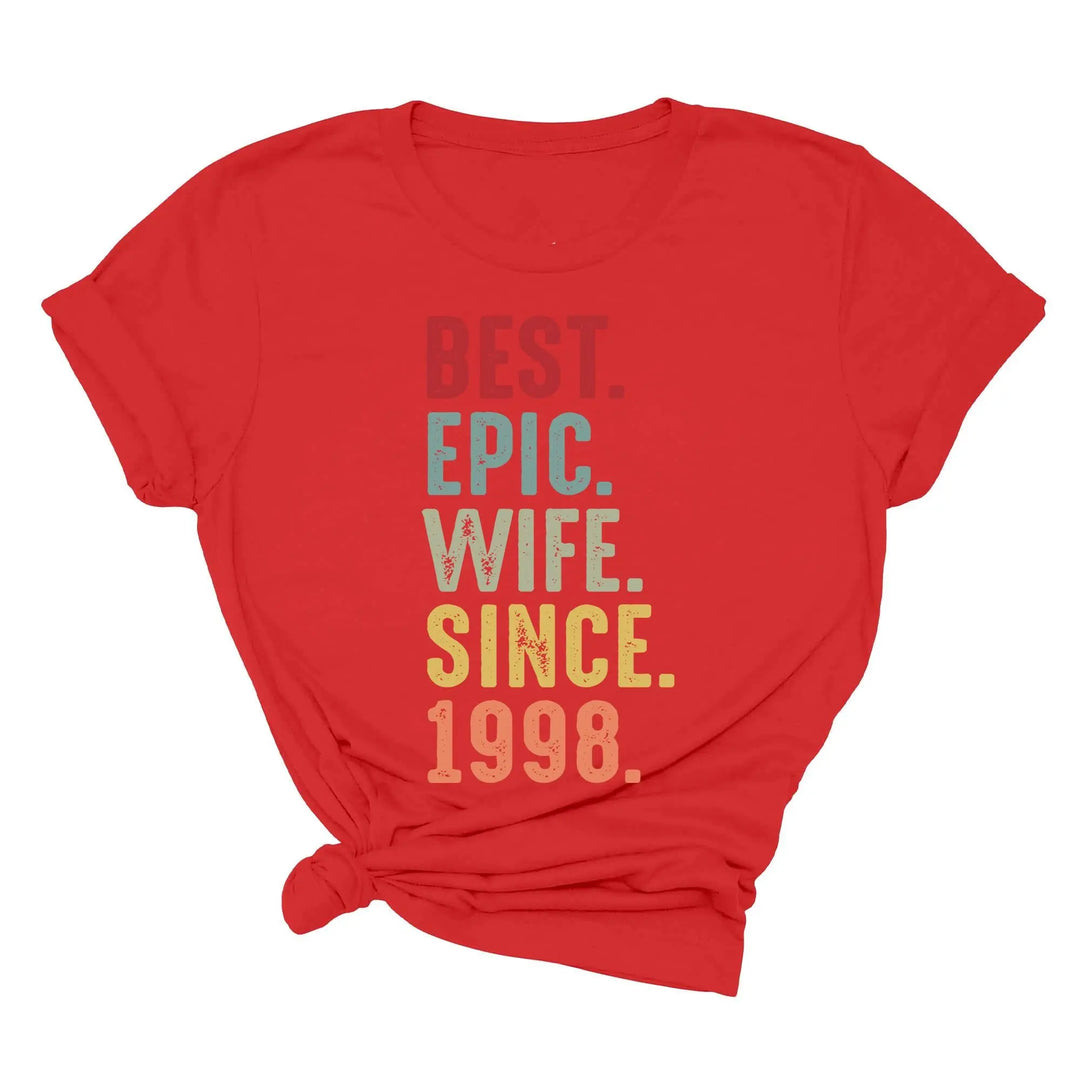 Just Married Shirt - Personalized 25th Wedding Anniversary Gift Tee Shirtprintingcenter