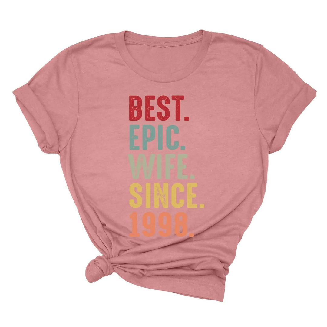 Just Married Shirt - Personalized 25th Wedding Anniversary Gift Tee Shirtprintingcenter