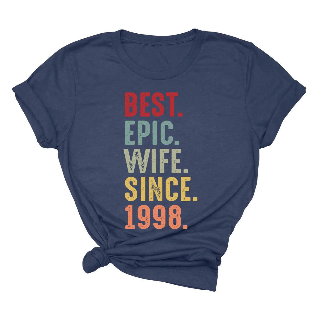 Just Married Shirt - Personalized 25th Wedding Anniversary Gift Tee Shirtprintingcenter