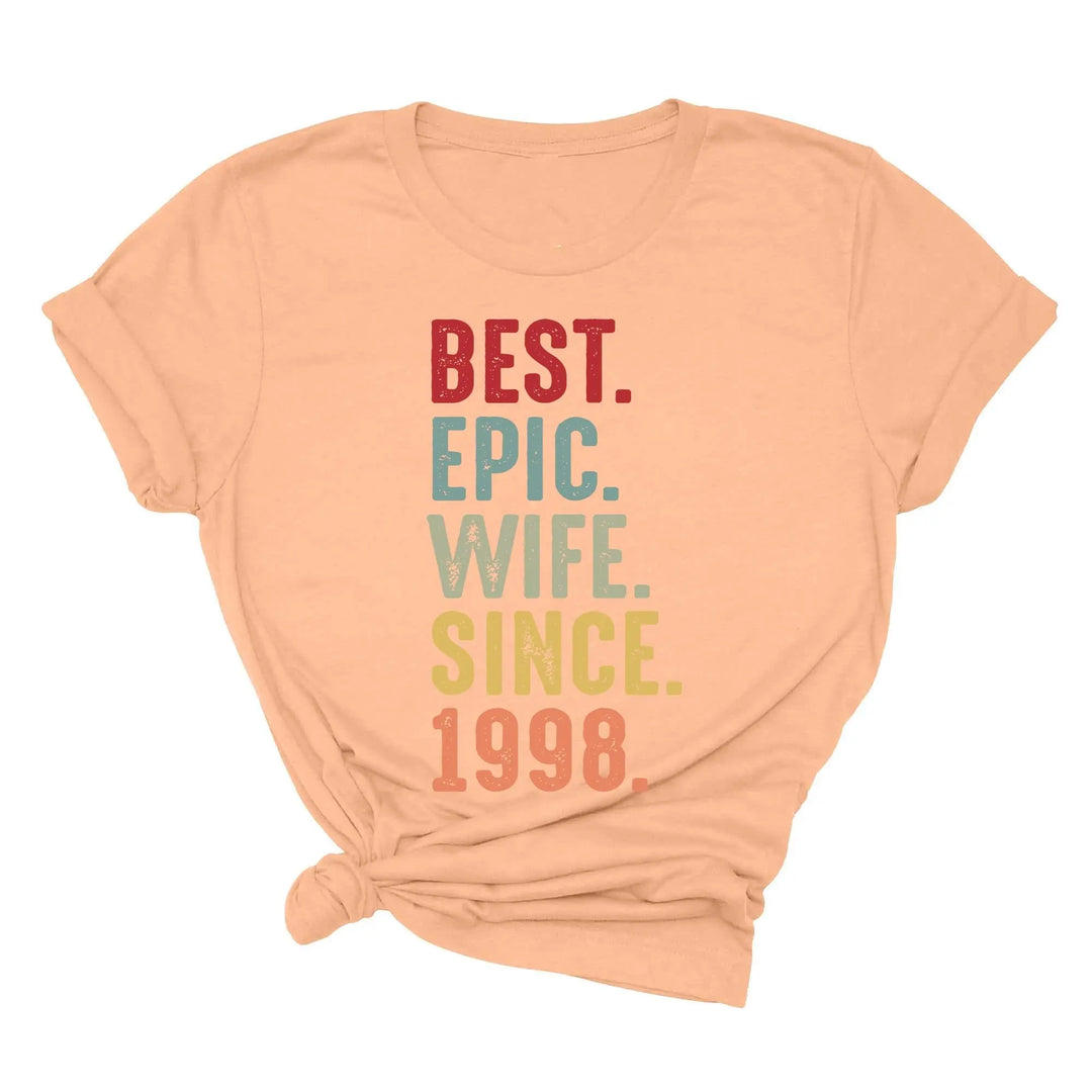 Just Married Shirt - Personalized 25th Wedding Anniversary Gift Tee Shirtprintingcenter