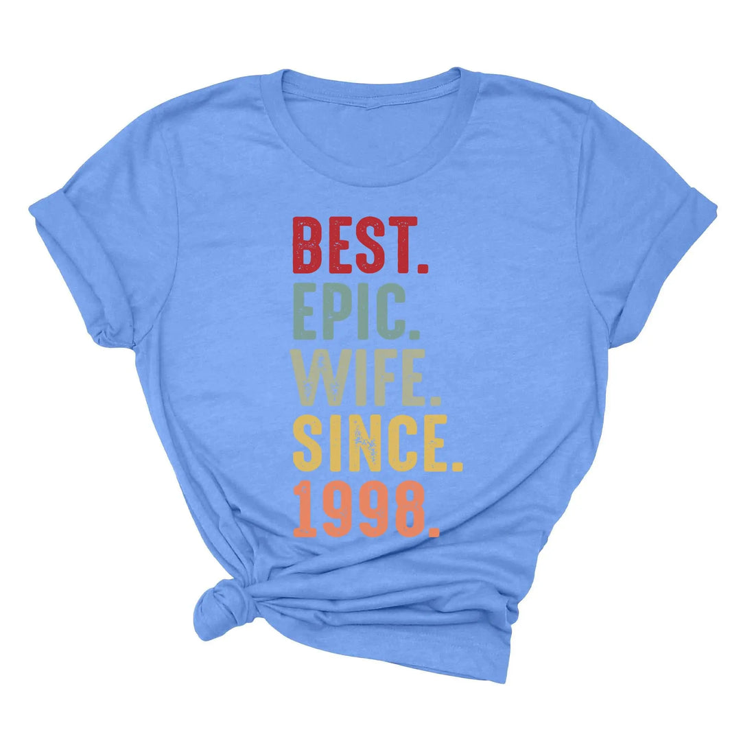 Just Married Shirt - Personalized 25th Wedding Anniversary Gift Tee Shirtprintingcenter