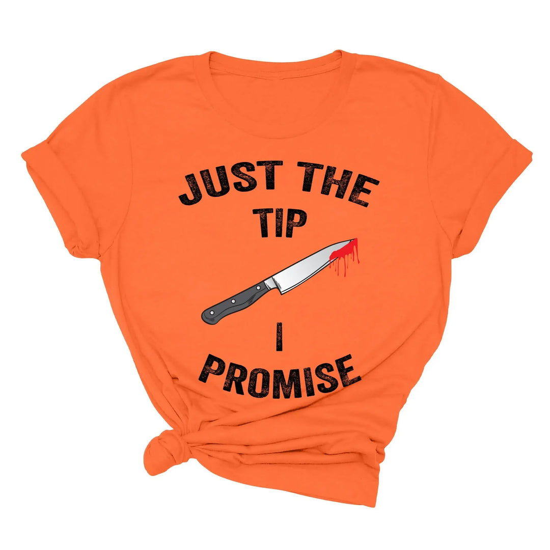 Just the Tip Knife Shirt - Funny Halloween & Murder Tee for Men