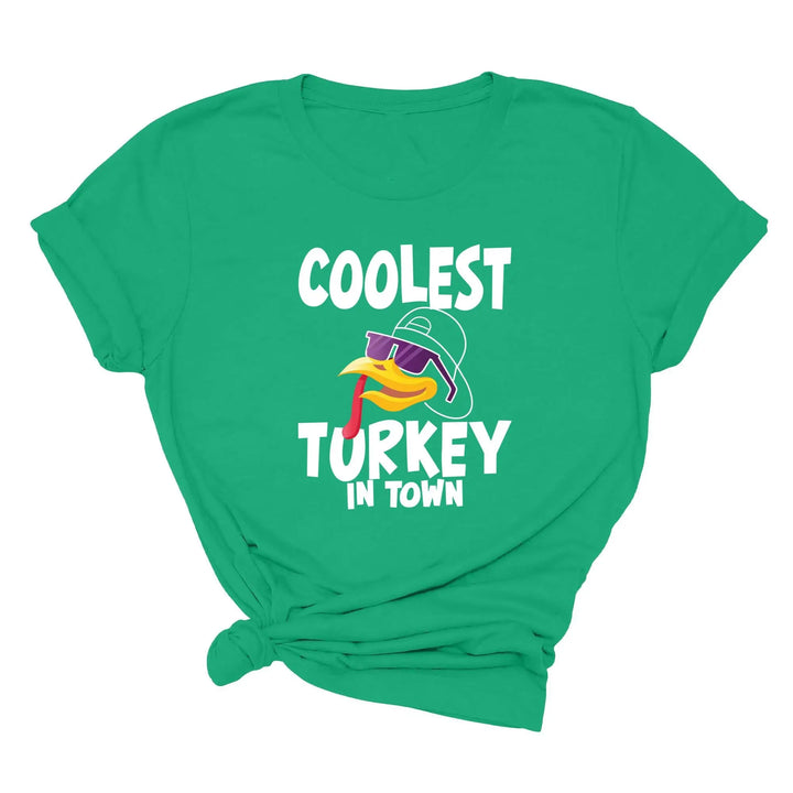 Kids Thanksgiving Shirt | Coolest Turkey in Town Tee Shirtprintingcenter