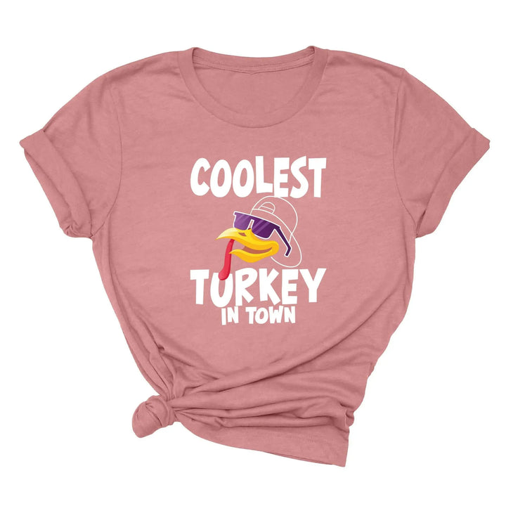 Kids Thanksgiving Shirt | Coolest Turkey in Town Tee Shirtprintingcenter