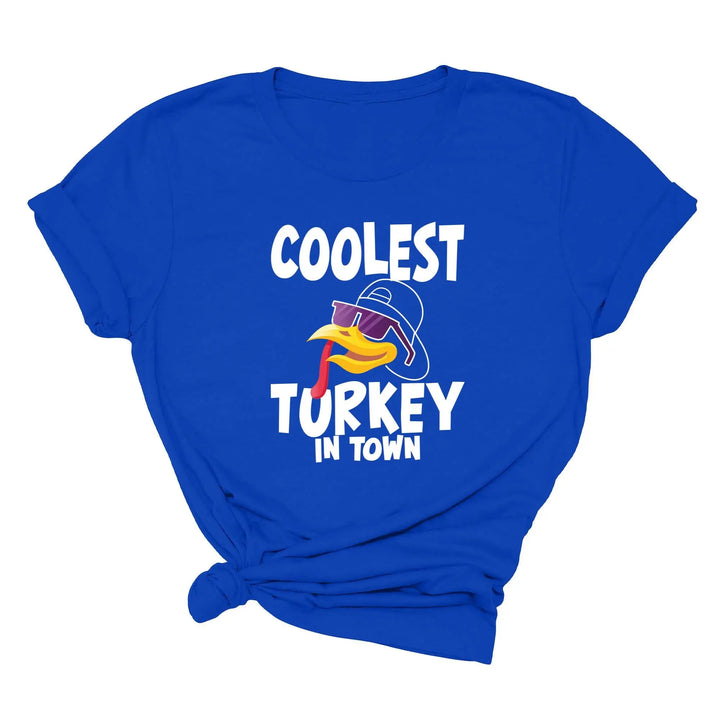 Kids Thanksgiving Shirt | Coolest Turkey in Town Tee Shirtprintingcenter