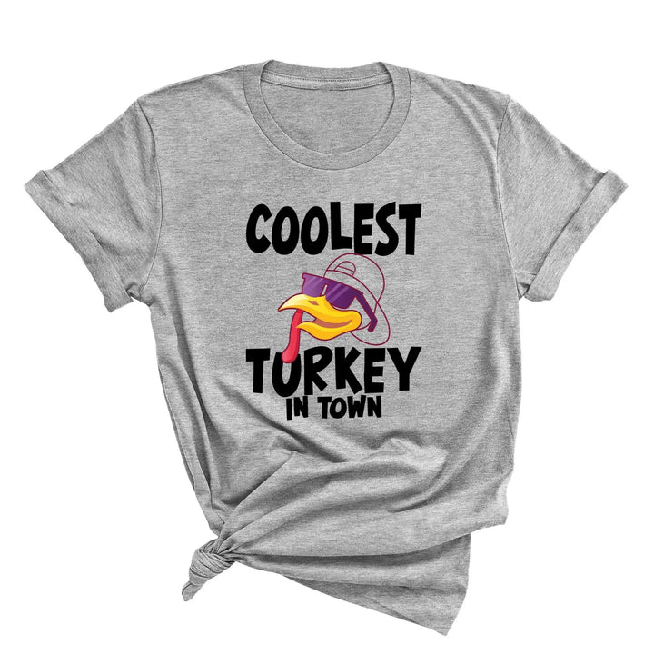 Kids Thanksgiving Shirt | Coolest Turkey in Town Tee Shirtprintingcenter