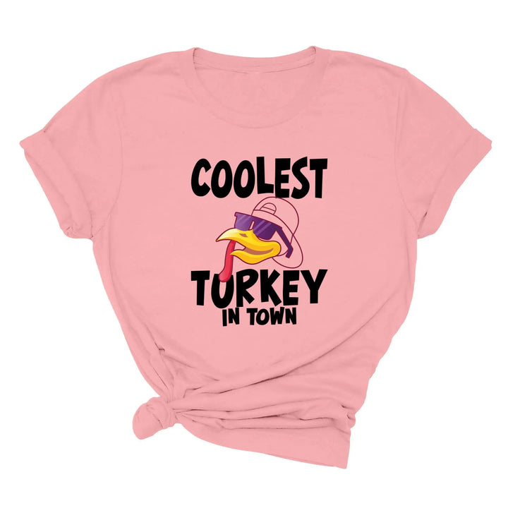 Kids Thanksgiving Shirt | Coolest Turkey in Town Tee Shirtprintingcenter