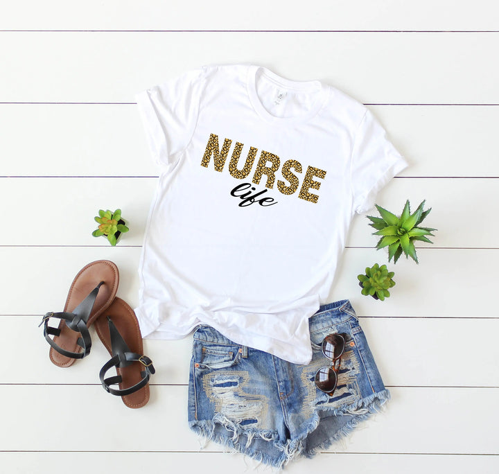 Leopard Nurse Shirt - Future Nurse Gift & Nursing School Tee for Women Shirtprintingcenter