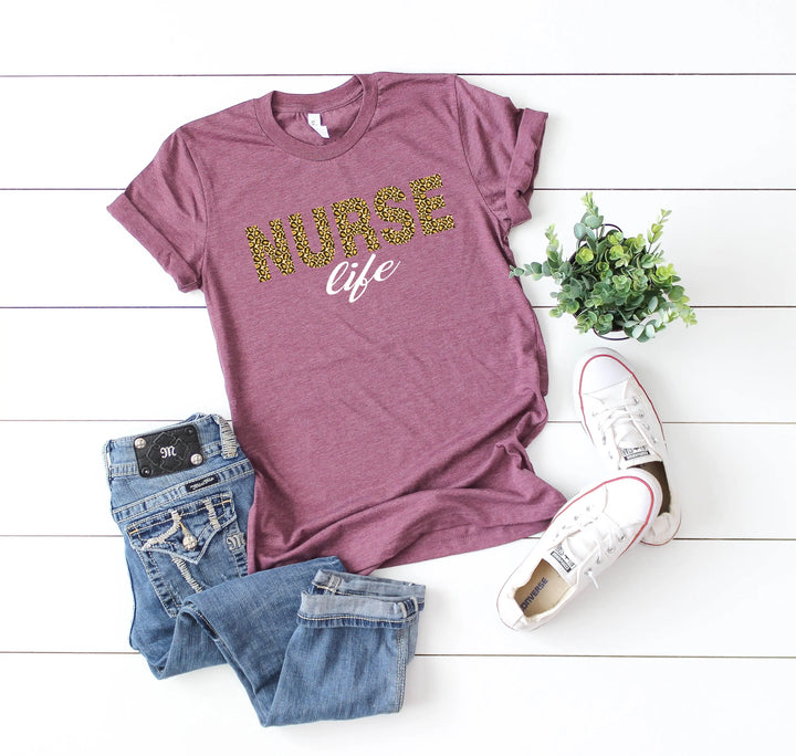Leopard Nurse Shirt - Future Nurse Gift & Nursing School Tee for Women Shirtprintingcenter