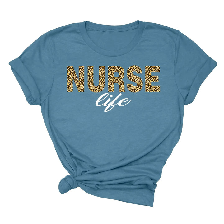 Leopard Nurse Shirt - Future Nurse Gift & Nursing School Tee for Women Shirtprintingcenter