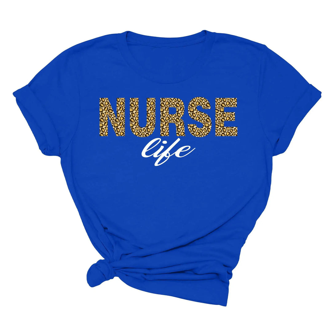 Leopard Nurse Shirt - Future Nurse Gift & Nursing School Tee for Women Shirtprintingcenter