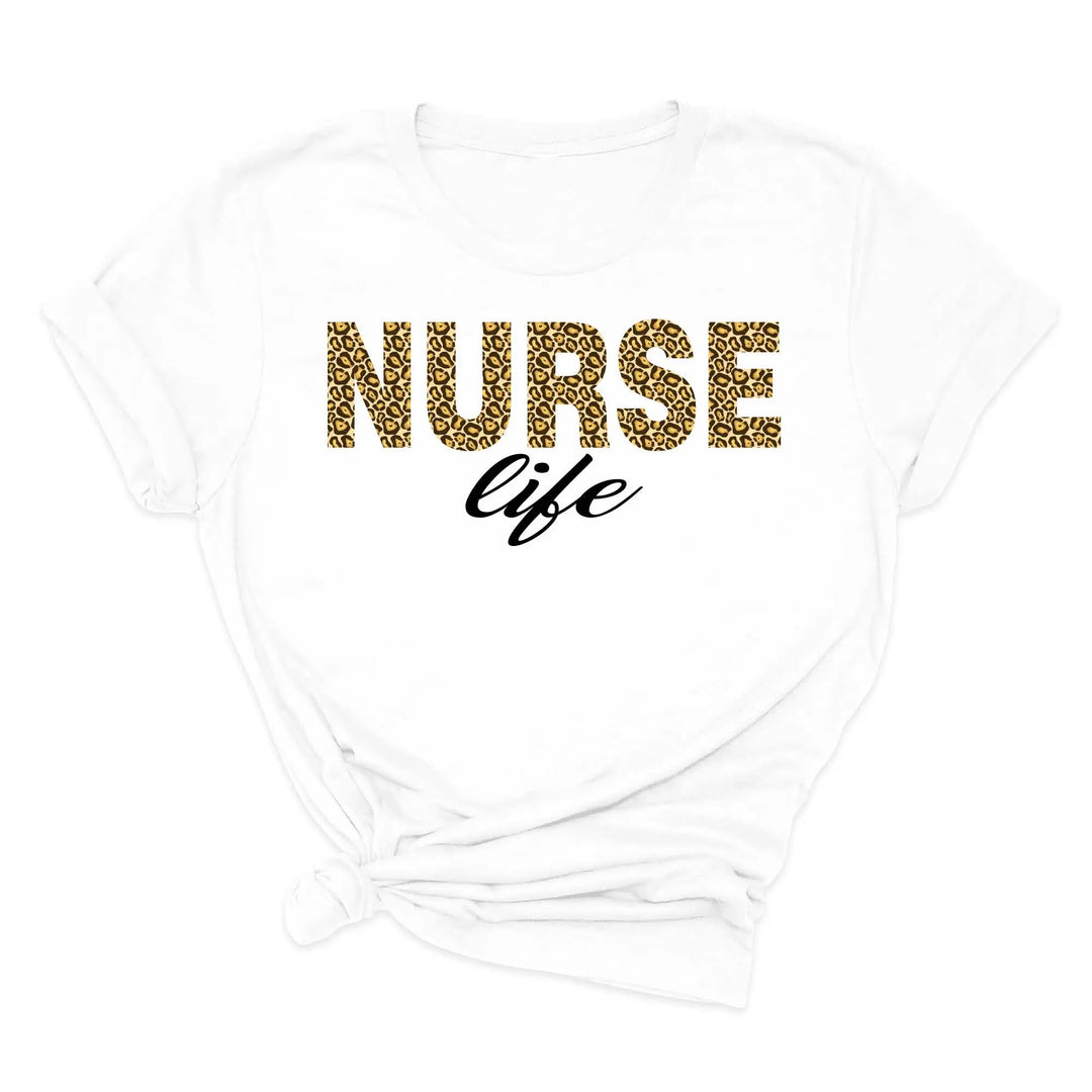 Leopard Nurse Shirt - Future Nurse Gift & Nursing School Tee for Women Shirtprintingcenter