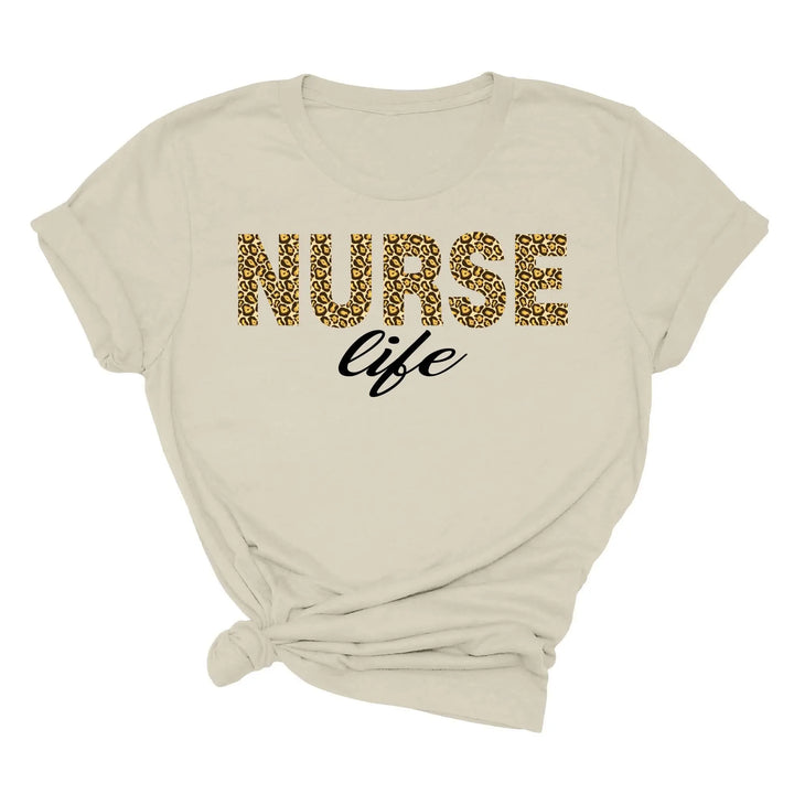 Leopard Nurse Shirt - Future Nurse Gift & Nursing School Tee for Women Shirtprintingcenter