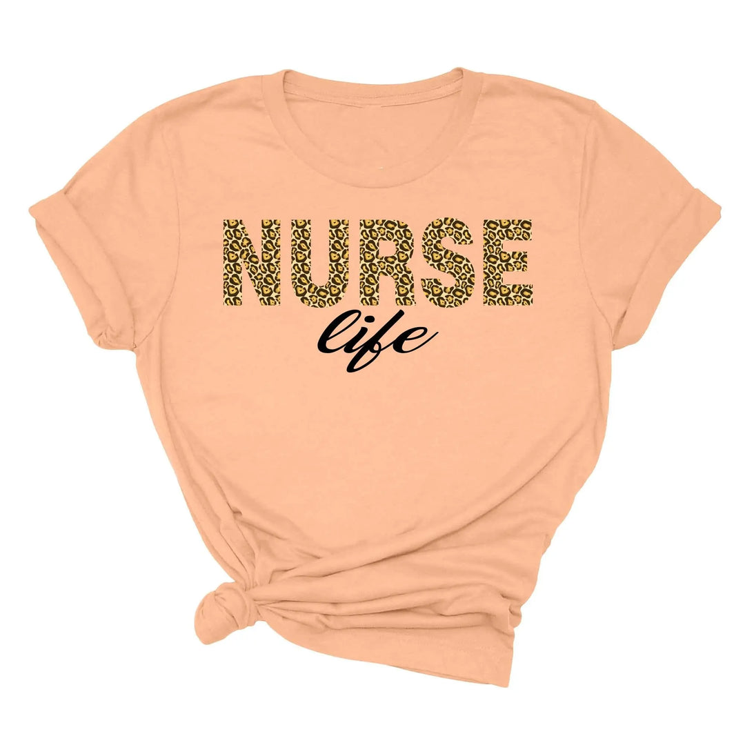 Leopard Nurse Shirt - Future Nurse Gift & Nursing School Tee for Women Shirtprintingcenter