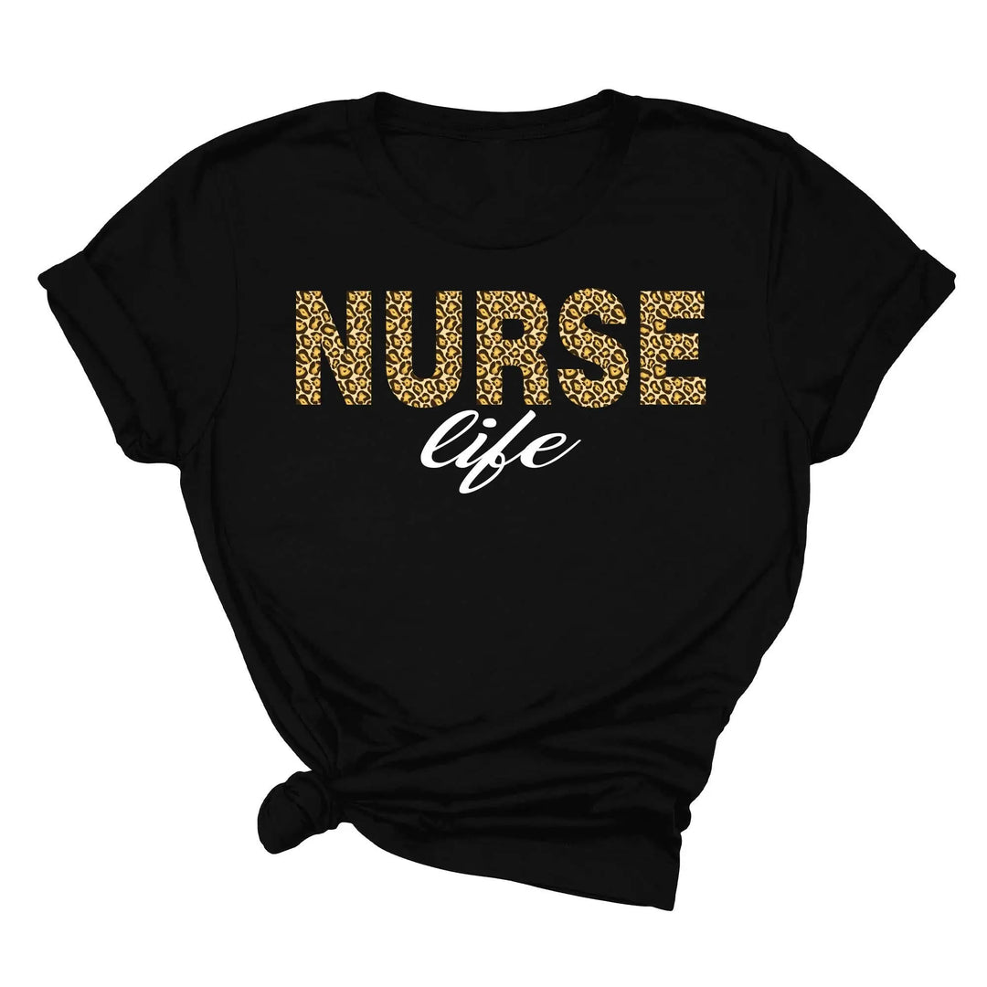 Leopard Nurse Shirt - Future Nurse Gift & Nursing School Tee for Women Shirtprintingcenter
