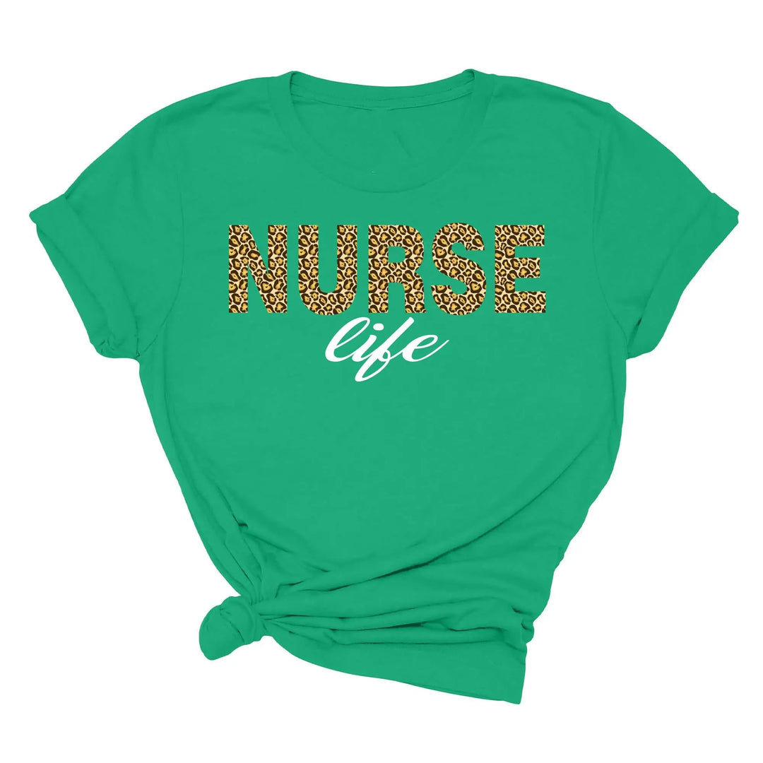 Leopard Nurse Shirt - Future Nurse Gift & Nursing School Tee for Women Shirtprintingcenter