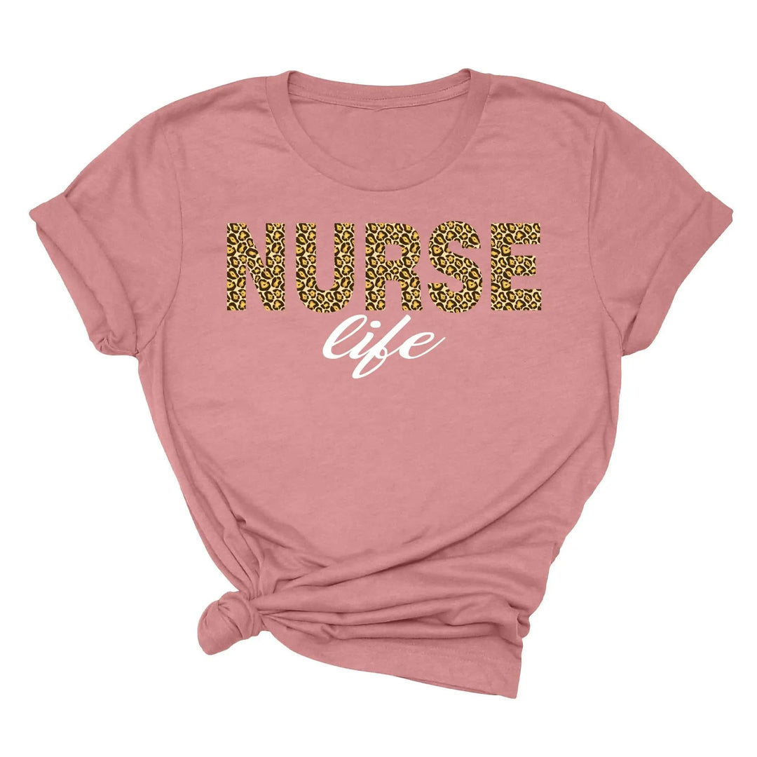 Leopard Nurse Shirt - Future Nurse Gift & Nursing School Tee for Women Shirtprintingcenter