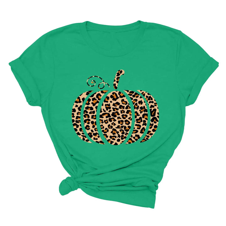 Leopard Pumpkin Shirt | Halloween & Thanksgiving Fall Tee Shirtprintingcenter