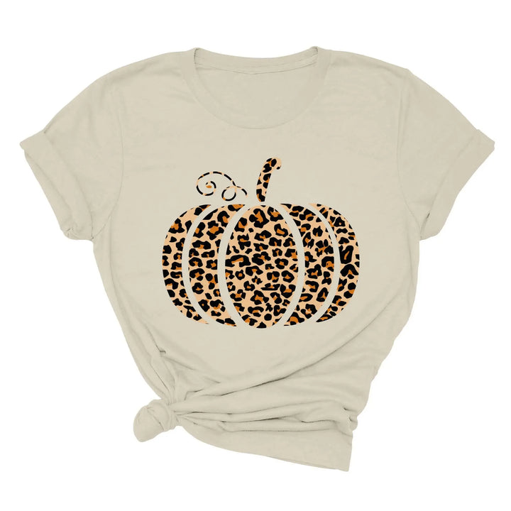 Leopard Pumpkin Shirt | Halloween & Thanksgiving Fall Tee Shirtprintingcenter