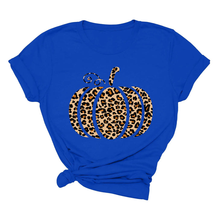 Leopard Pumpkin Shirt | Halloween & Thanksgiving Fall Tee Shirtprintingcenter
