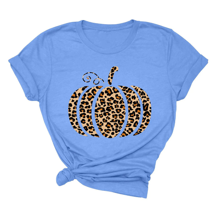 Leopard Pumpkin Shirt | Halloween & Thanksgiving Fall Tee Shirtprintingcenter