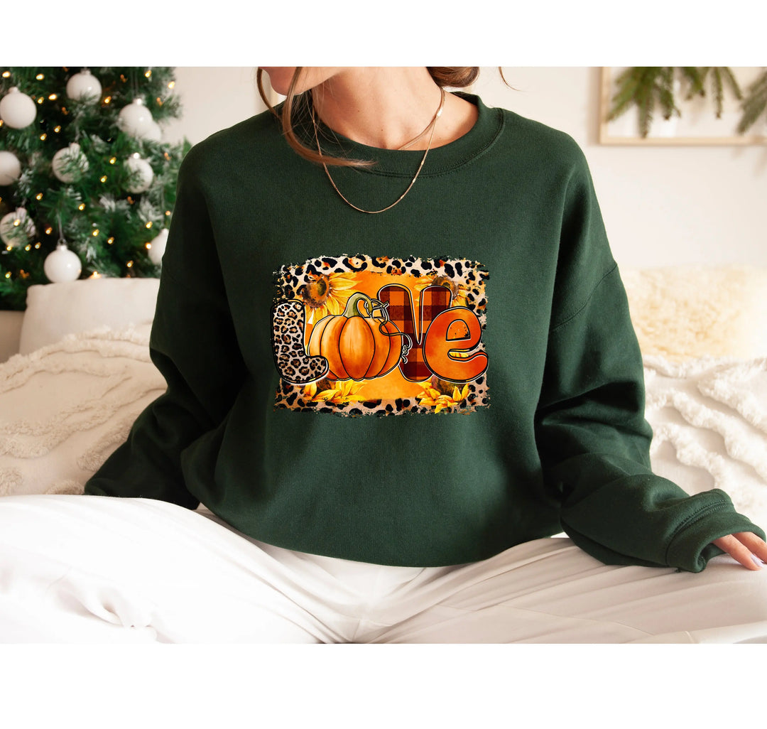 Love Fall Y'all Sweatshirt | Leopard Print Autumn Sweatshirt Shirtprintingcenter
