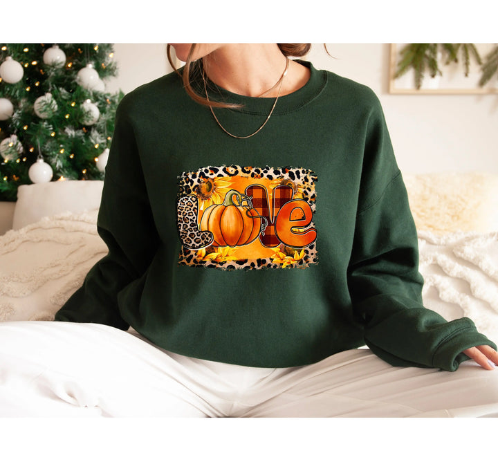 Love Fall Y'all Sweatshirt | Leopard Print Autumn Sweatshirt Shirtprintingcenter