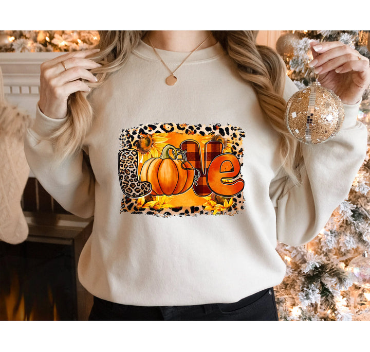 Love Fall Y'all Sweatshirt | Leopard Print Autumn Sweatshirt Shirtprintingcenter