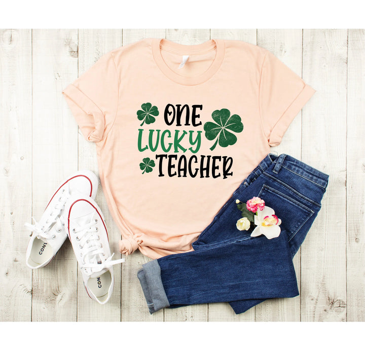 Lucky Teacher Shirts | One Lucky Teacher St. Patrick's Day Shirt Shirtprintingcenter
