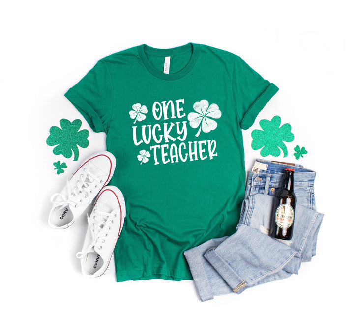 Lucky Teacher Shirts | One Lucky Teacher St. Patrick's Day Shirt Shirtprintingcenter