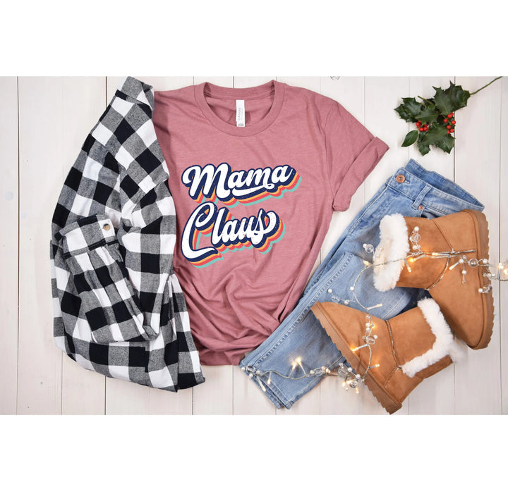 Mama Claus Christmas Shirt | Vintage Retro Christmas Mom Tee Shirtprintingcenter