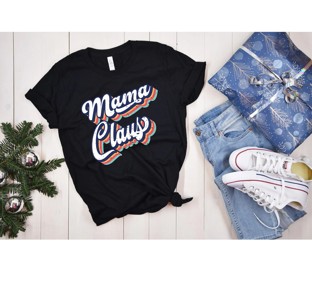 Mama Claus Christmas Shirt | Vintage Retro Christmas Mom Tee Shirtprintingcenter