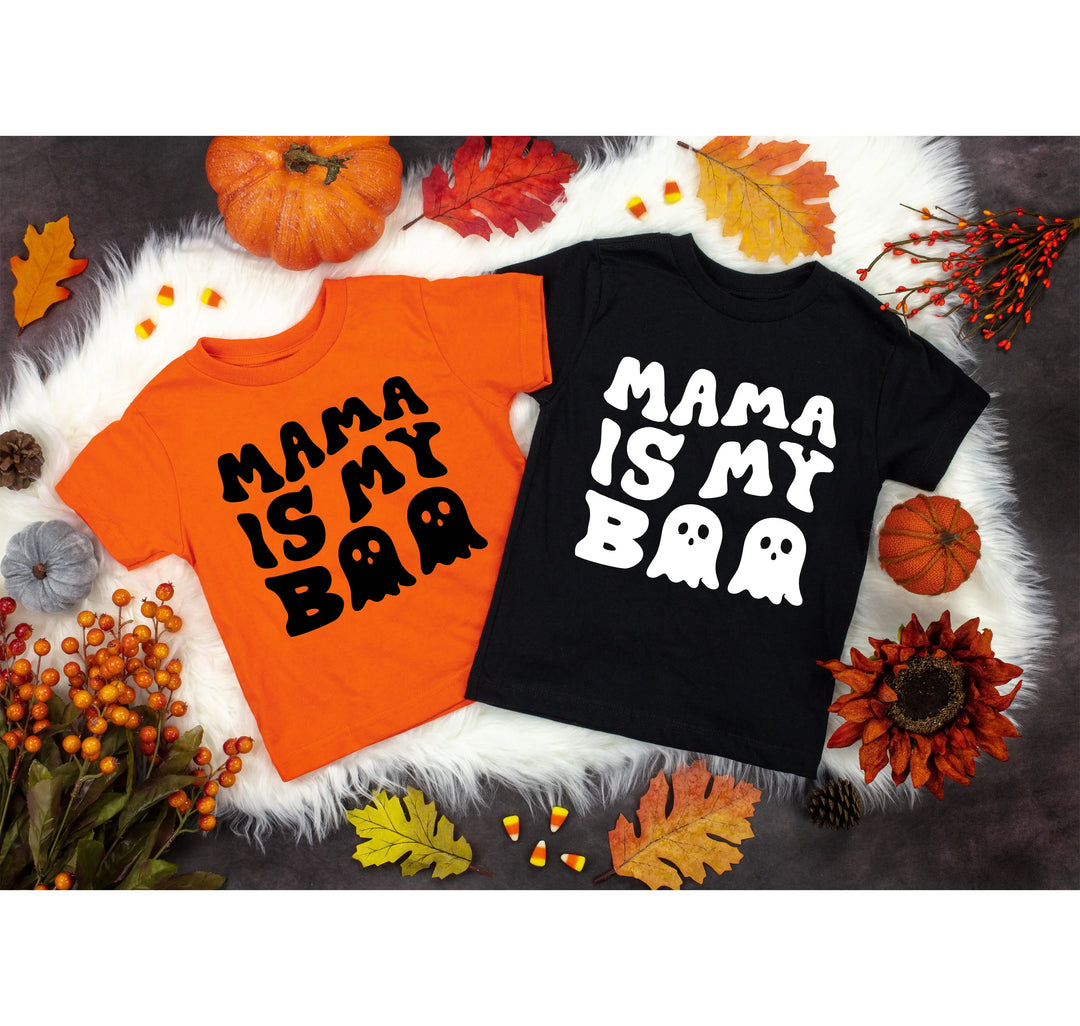 Mama is My Boo Shirt | Cute Halloween Ghost Kids Tee Shirtprintingcenter