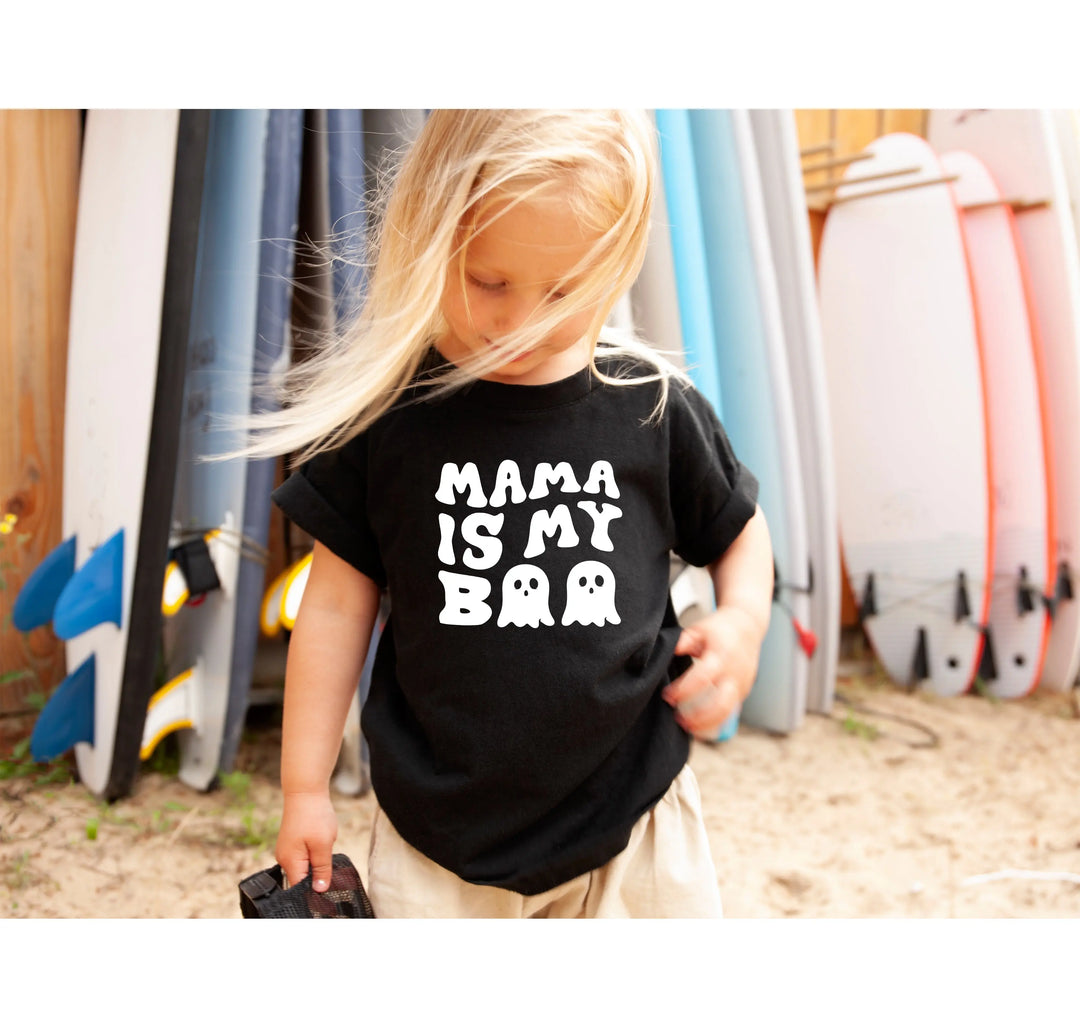 Mama is My Boo Shirt | Cute Halloween Ghost Kids Tee Shirtprintingcenter