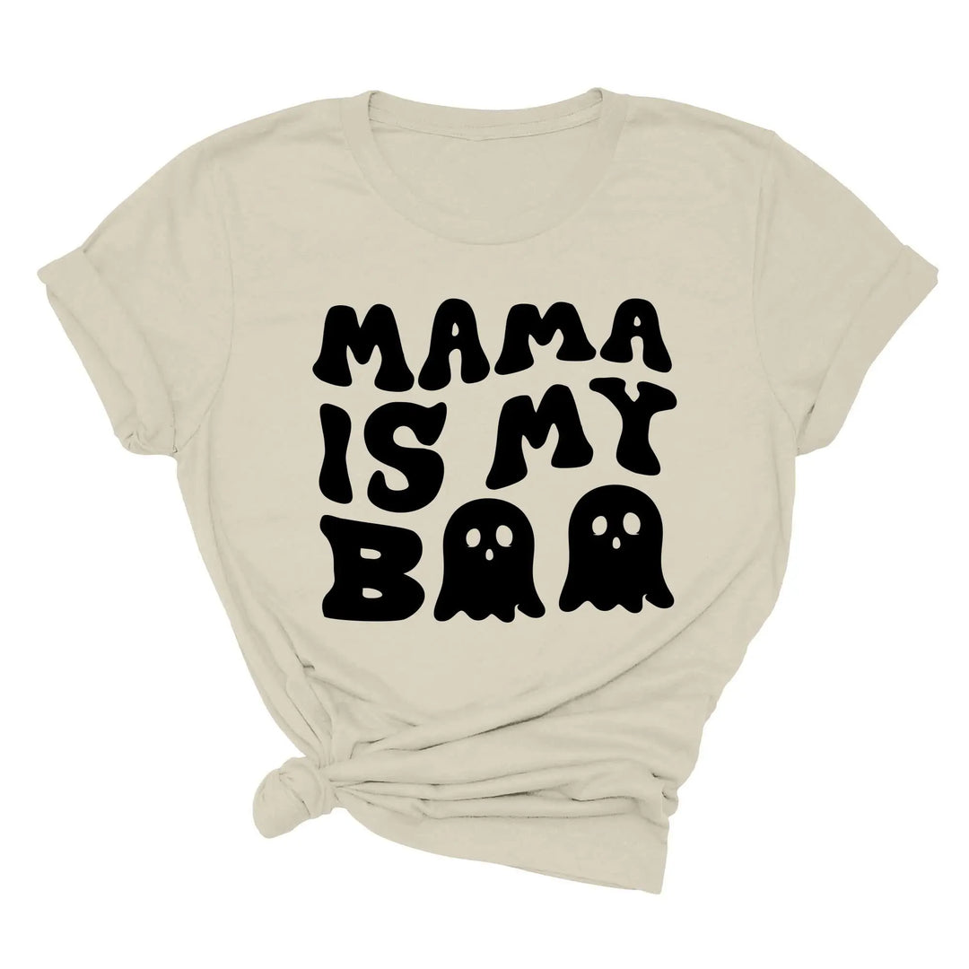 Mama is My Boo Shirt | Cute Halloween Ghost Kids Tee Shirtprintingcenter