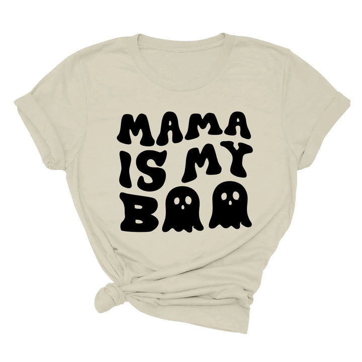 Mama is My Boo Shirt | Cute Halloween Ghost Kids Tee Shirtprintingcenter