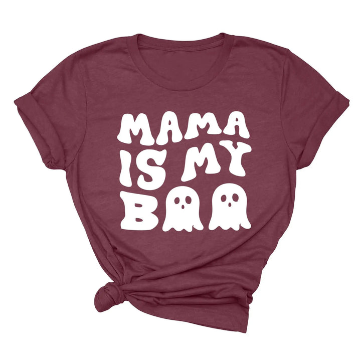 Mama is My Boo Shirt | Cute Halloween Ghost Kids Tee Shirtprintingcenter