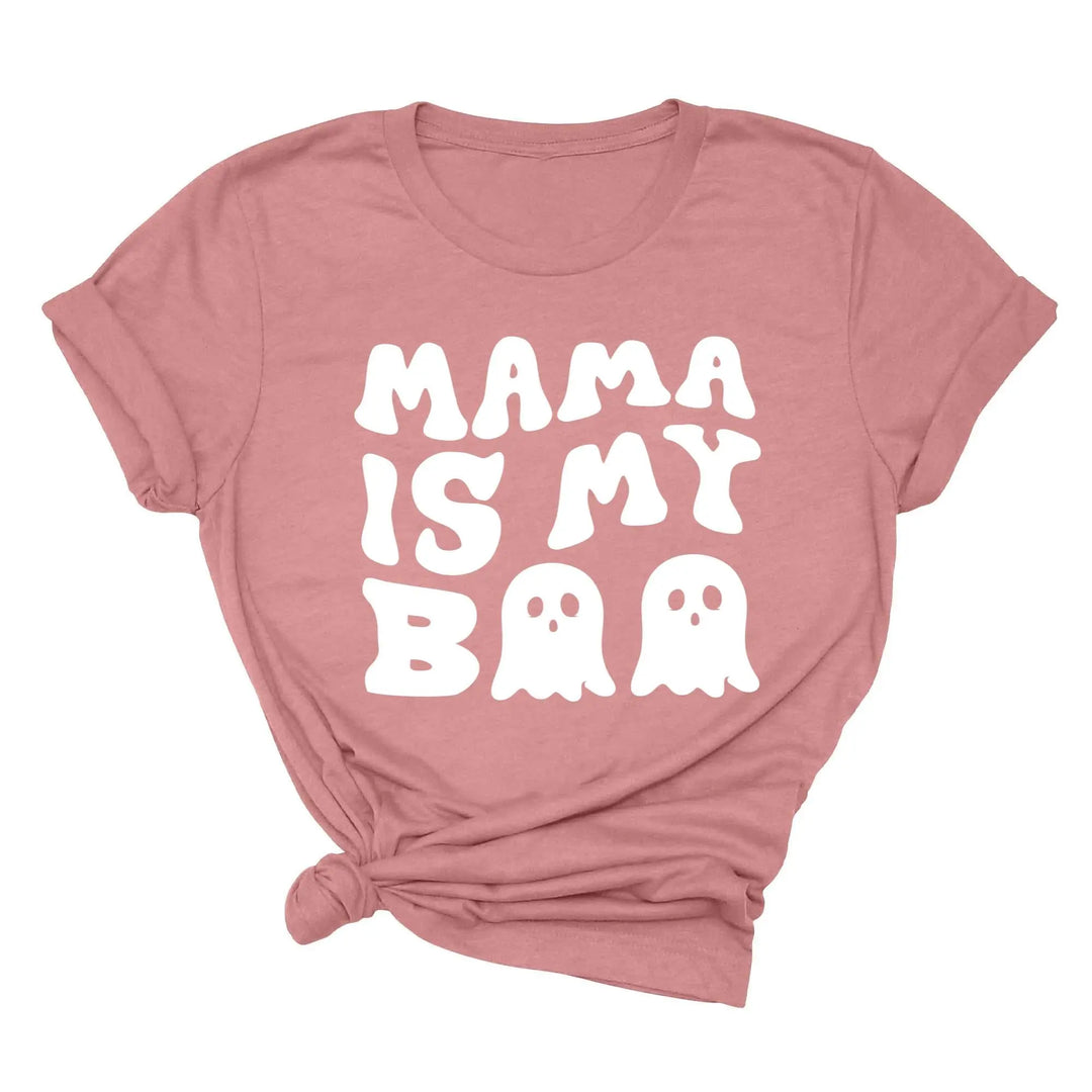 Mama is My Boo Shirt | Cute Halloween Ghost Kids Tee Shirtprintingcenter