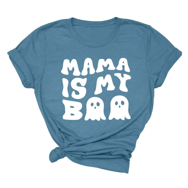 Mama is My Boo Shirt | Cute Halloween Ghost Kids Tee Shirtprintingcenter