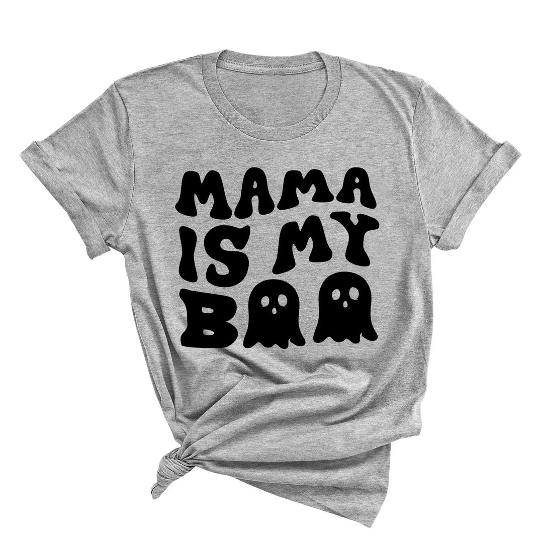 Mama is My Boo Shirt | Cute Halloween Ghost Kids Tee Shirtprintingcenter
