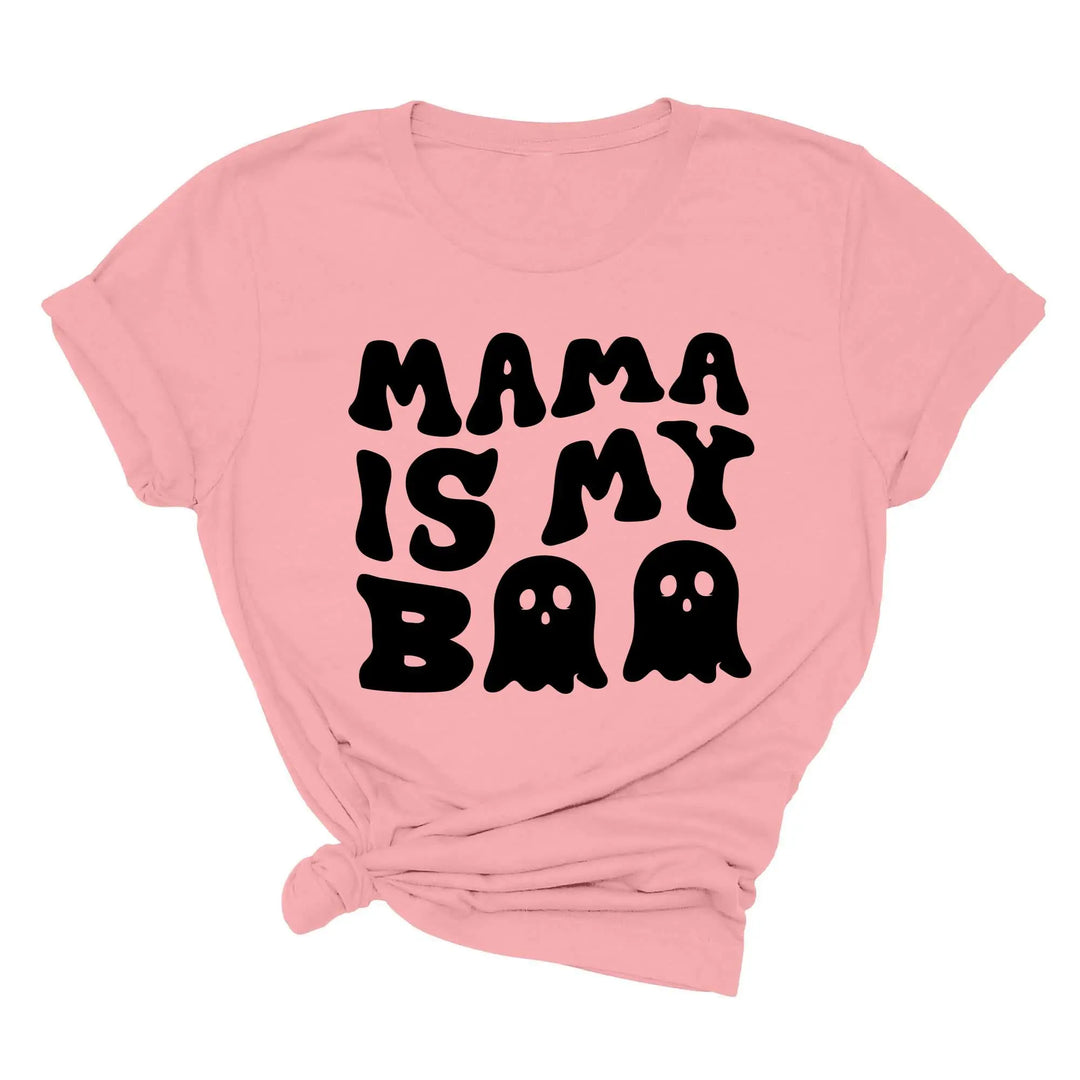 Mama is My Boo Shirt | Cute Halloween Ghost Kids Tee Shirtprintingcenter