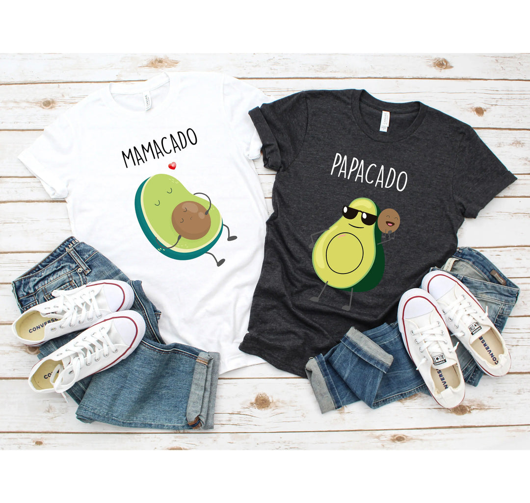 Mamacado & Papacado Pregnancy Shirts - Funny Pregnancy Reveal Tees Shirtprintingcenter