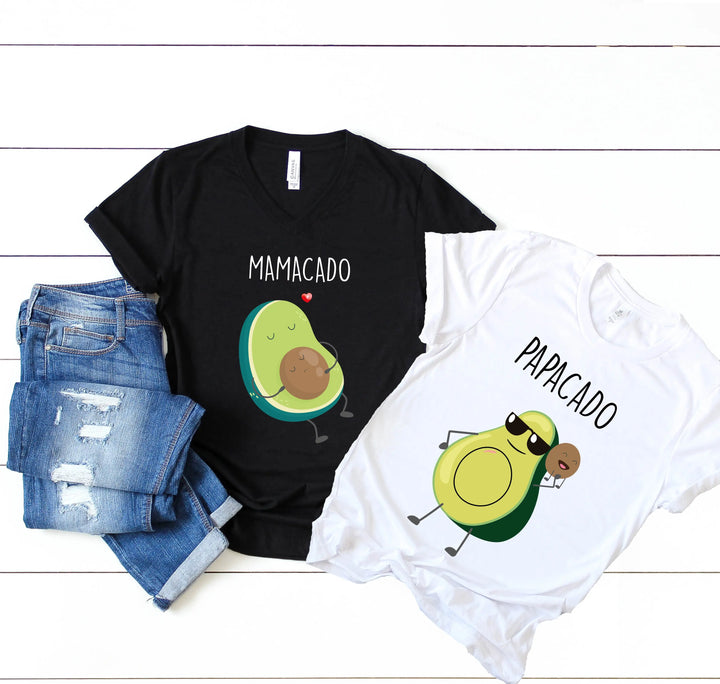 Mamacado & Papacado Pregnancy Shirts - Funny Pregnancy Reveal Tees Shirtprintingcenter