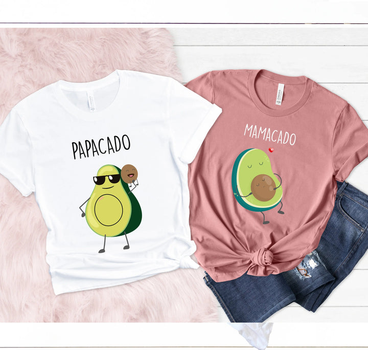 Mamacado & Papacado Pregnancy Shirts - Funny Pregnancy Reveal Tees Shirtprintingcenter
