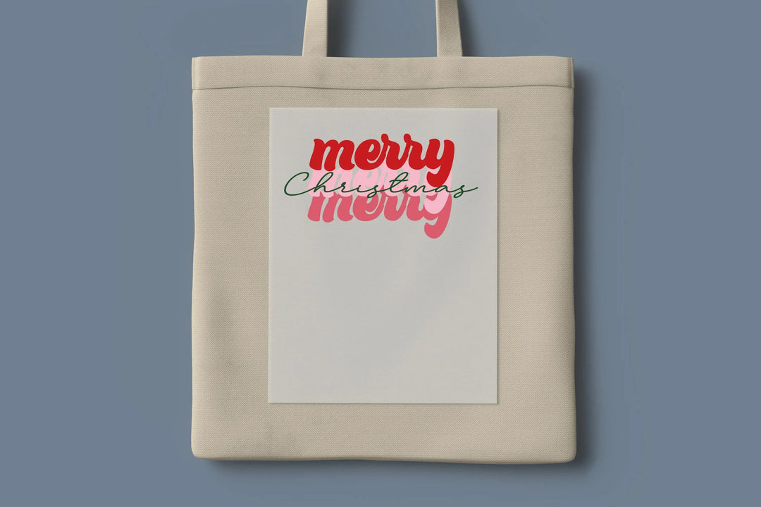 Merry Christmas DTF Transfers, Ready to Press with Holiday Lights