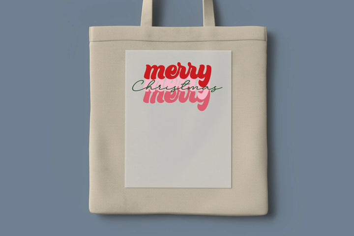 Merry Christmas DTF Transfers, Ready to Press with Holiday Lights