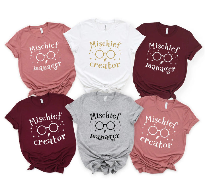 Mischief Creator & Manager Shirts | Funny Family Vacation Tees Shirtprintingcenter